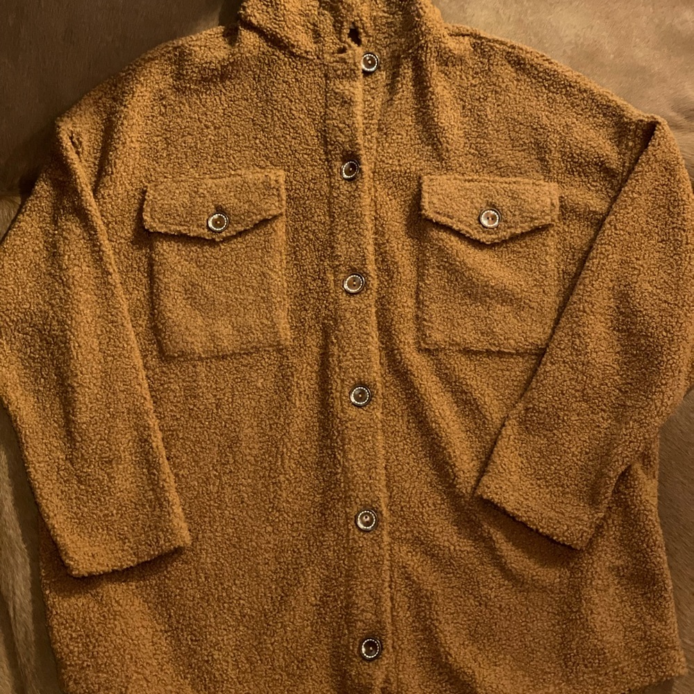 Oversized teddy bear coat